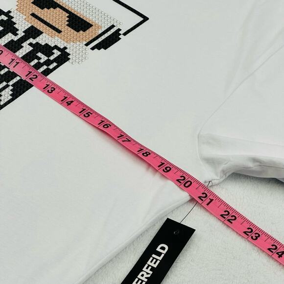 Karl Lagerfeld Paris Men’s Medium White Logo T-Shirt Cool Tuxedo Man - Picture 11 of 13